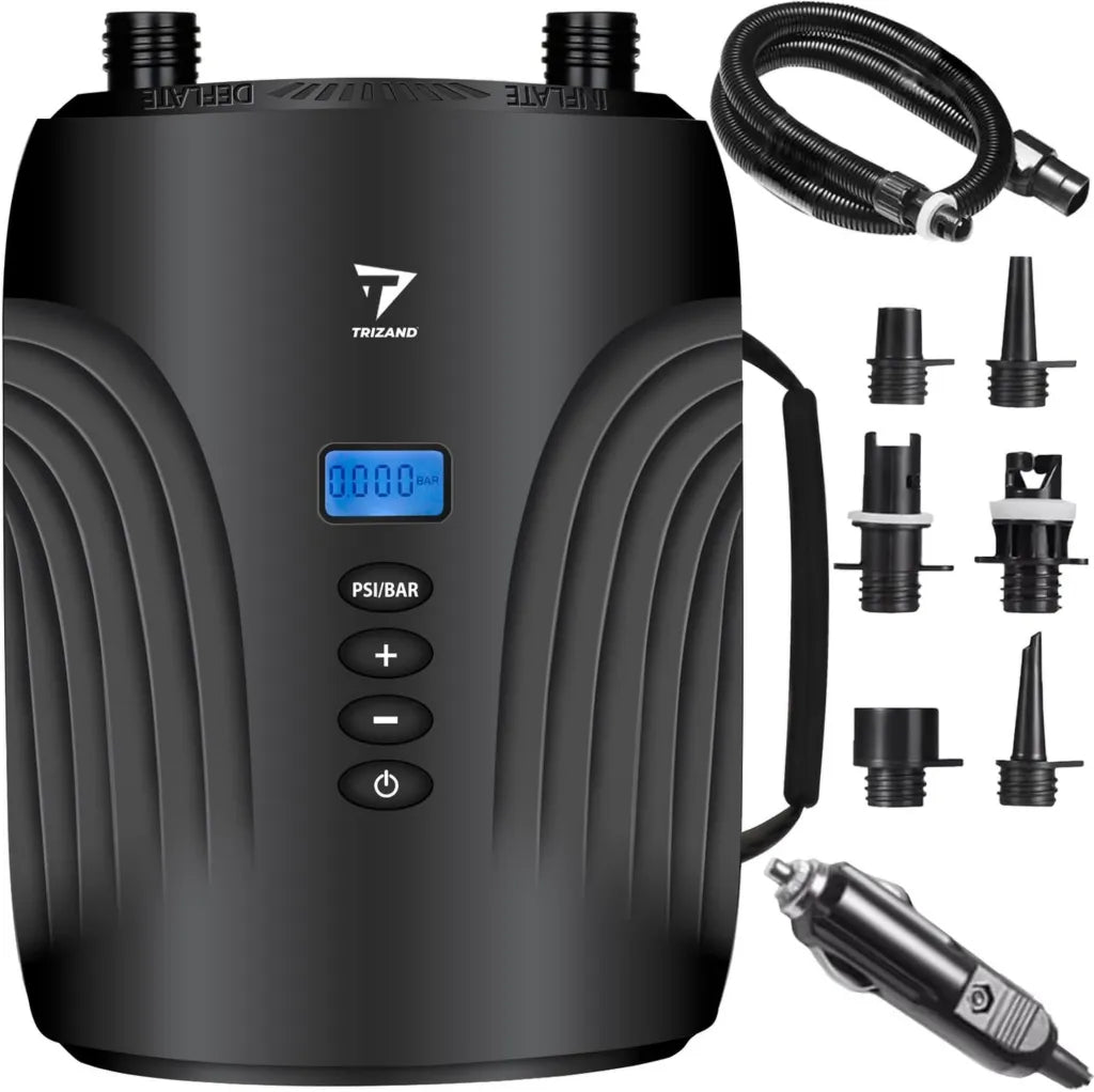 Elektryczna pompa do SUP 12V 110W z LCD i 6 końcówkami