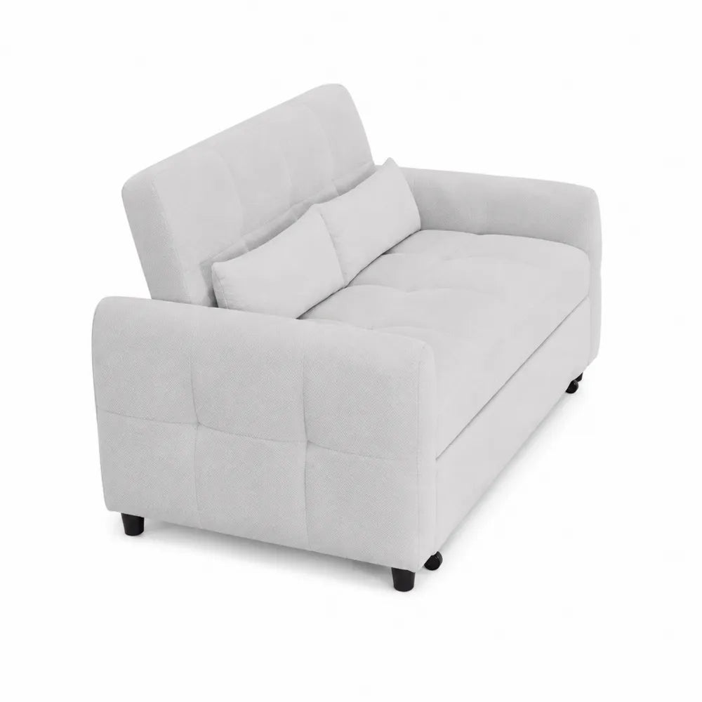 Sofa dwuosobowa z tkaniny 150 cm Szara