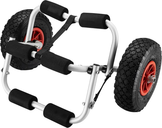 Aluminiowy Wózek Transportowy do Kajaków, SUP i Łodzi, 45 kg, Duże Koła