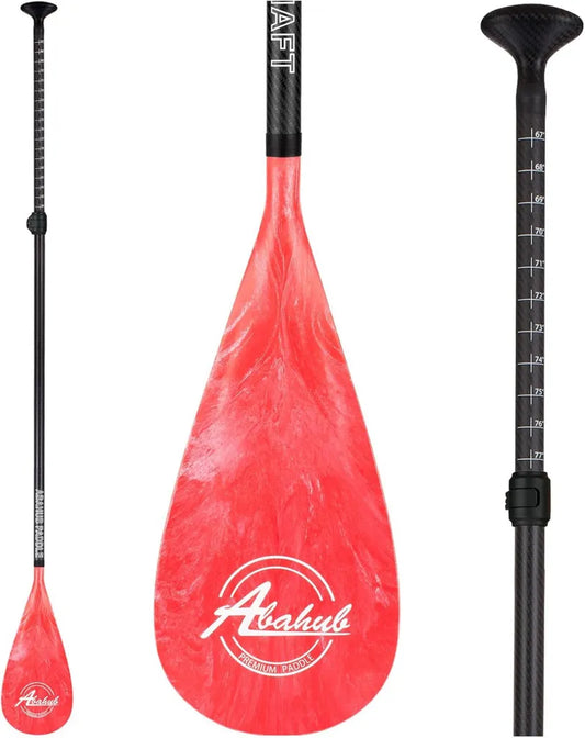 Abahub Wiosło Carbon z Pokrowcem do Deski SUP, Regulowane 170-218 cm, Różne Kolory