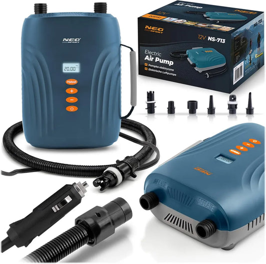 Elektryczna Pompka do SUP i Materacy 12 V, 20 PSI, Dwusilnikowa