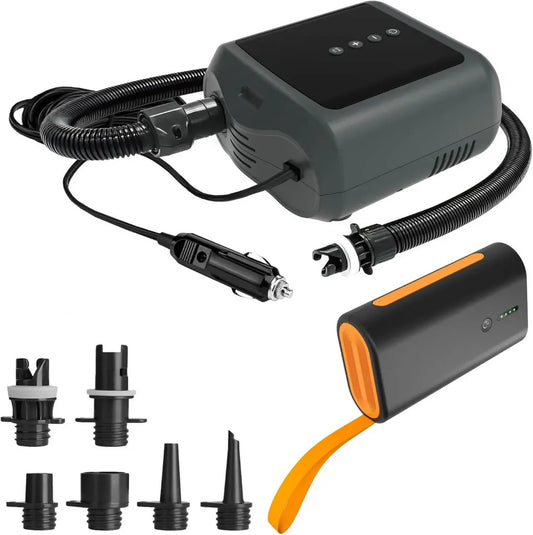 Elektryczna pompa SUP 12V z LCD i akumulatorem do 20 psi