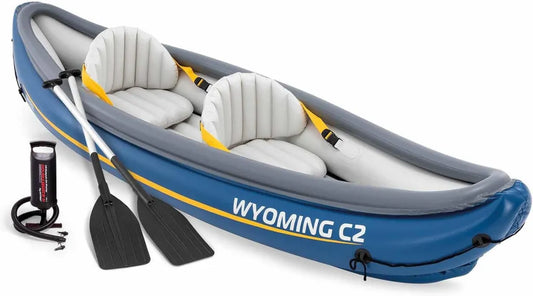 Dwuosobowy kajak Intex Wyoming C2 z wiosłem i pompką, 307 x 89 x 53 cm
