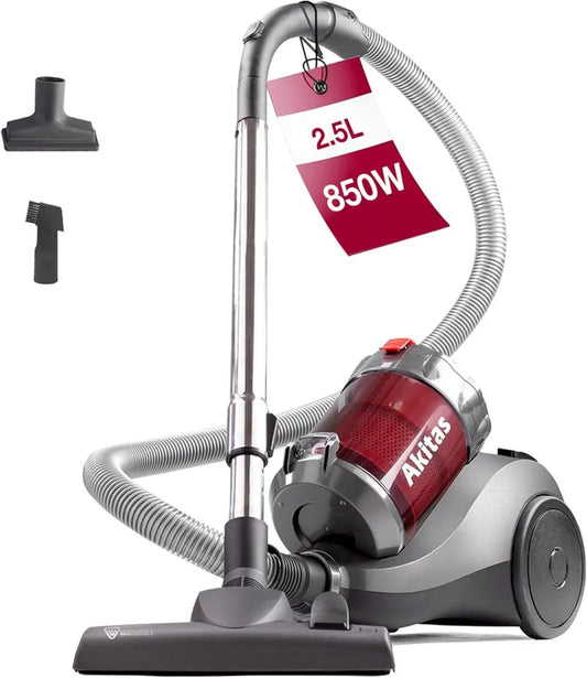 Mocny odkurzacz bezworkowy 850W z głowicą Wessel Werk do podłóg i dywanów