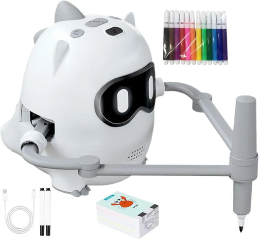 Interaktywny robot edukacyjny z projektorem do rysowania