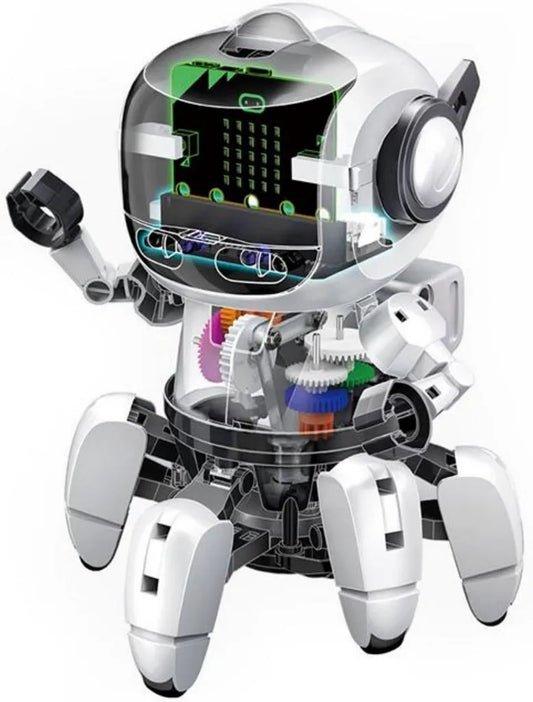 Interaktywny Robot Velleman Tobbie II z micro:bit, Zestaw Edukacyjny STEM z Czujnikami i Silnikiem, Nauka Programowania dla Wszystkich