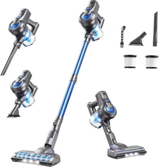 Greenote Lekki Odkurzacz Bezprzewodowy 23000Pa, Pionowy 6w1 ze Światłami LED, Czas Pracy 35 Min, 1,5 kg, Do Podłóg i Dywanów