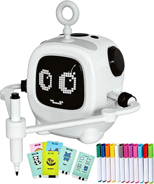 Interaktywna Zabawka Edukacyjna Robot Rysujący Dla Dzieci 3-8 Lat Z Akcesoriami