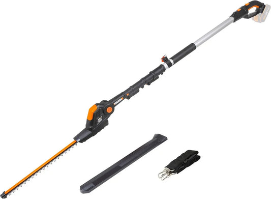 WORX WG252E.9 Teleskopowe Nożyce do Żywopłotu 45 cm, Regulacja 10-Pozycyjna, Długość do 3.2 m, Bez Akumulatora