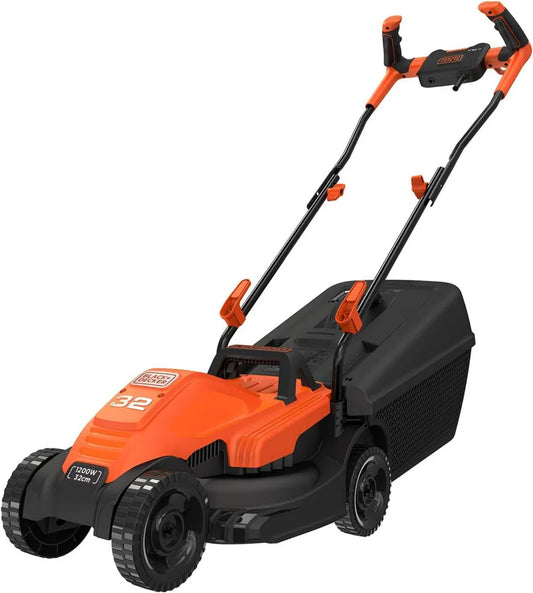 Black+Decker Kosiarka elektryczna 1200W, 32 cm, regulacja wysokości, kosz 35L