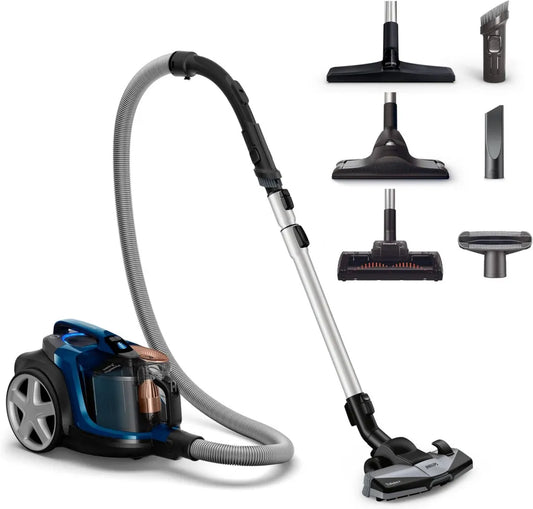 Philips PowerPro Odkurzacz Bezworkowy 900W, 2L, System Antyalergiczny, PowerCyclone 8, Niebiesko-Czarny