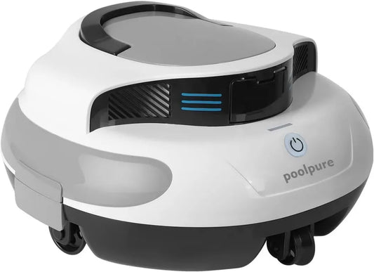 Odkurzacz basenowy POOLPURE, bezprzewodowy robot, podwójny silnik, wskaźnik LED, IPX8, funkcja samoparkowania