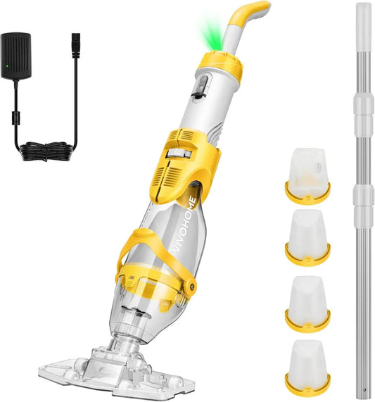 Bezprzewodowy Odkurzacz Basenowy VIVOHOME z Teleskopowym Uchem 250 cm, Przenośny i Wydajny 4300 LPH