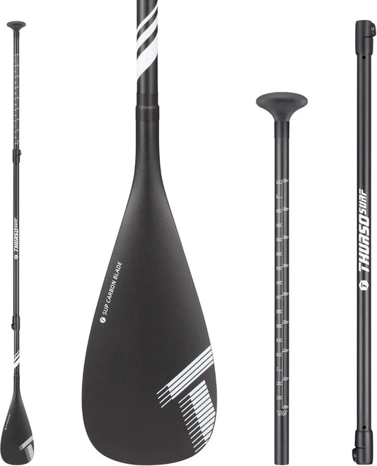 Wiosło do SUP THURSO SURF Carbon Elite 3-częściowe z włókna węglowego, regulowane 180-213 cm, lekkie i pływające