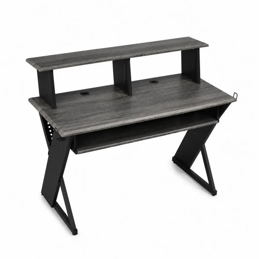 Biurko komputerowe MDF i metal czarne 120x60x90 cm