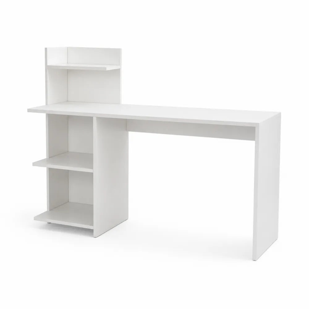 Biurko z półkami białe MDF