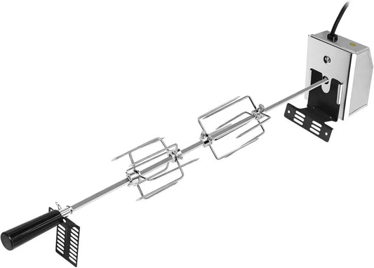 Grill obrotowy LZQ 107 cm z silnikiem i igłami ze stali nierdzewnej