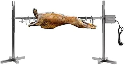 Elektryczny rożen obrotowy ze stali nierdzewnej, 25W, regulacja wysokości, max 30kg