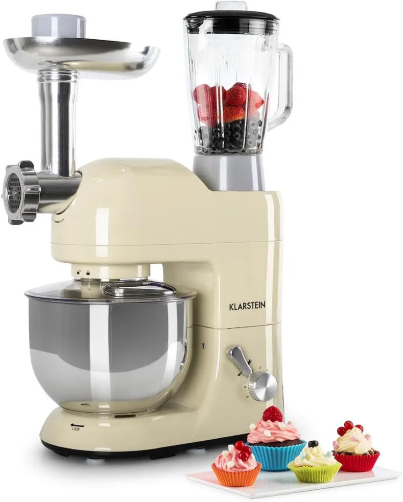 Wielofunkcyjny robot kuchenny Klarstein Lucia 1800W, 5L, system planetarny, maszynka do mięsa