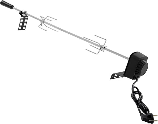 Grill obrotowy elektryczny ze stali nierdzewnej 220-240V, silnik do rożna, wymiary 10x6x104 cm