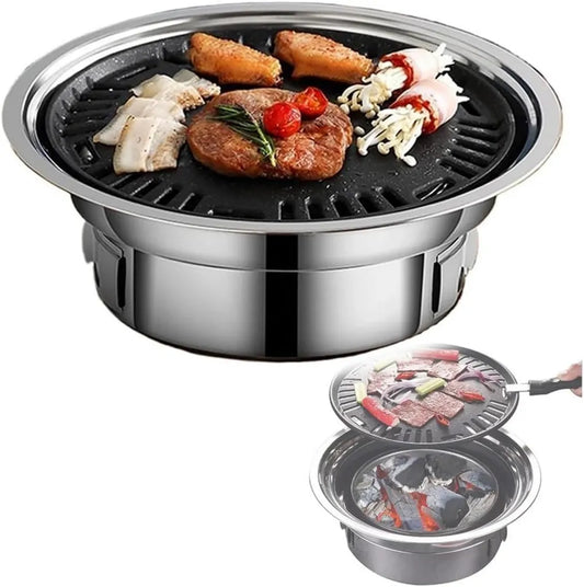 Przenośny grill węglowy Pobbycrafm, kompaktowy grill stołowy na pikniki i kemping