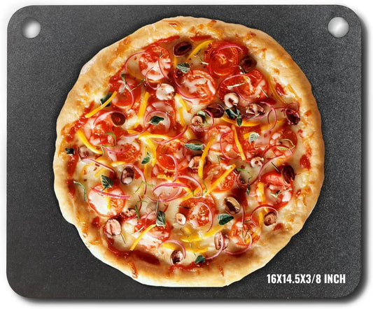 VEVOR Blacha do Pizzy Stalowa, 40,6x36,8 cm, Wstępnie Sezonowana, Wysoka Przewodność