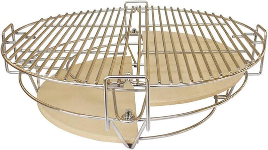 Grill Kamado YNNI 53,3 cm z systemem dzielonym i uchwytem na garnek