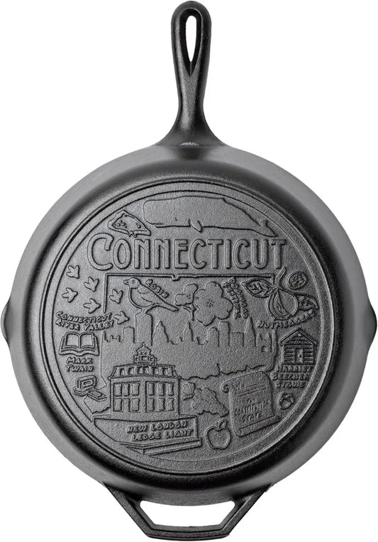 Lodge Patelnia Żeliwna 30 cm, Przyprawiona z Uchwytową Łezką, Odpowiednia do Piekarnika, Kuchenki i Grilla, Wyprodukowana w USA
