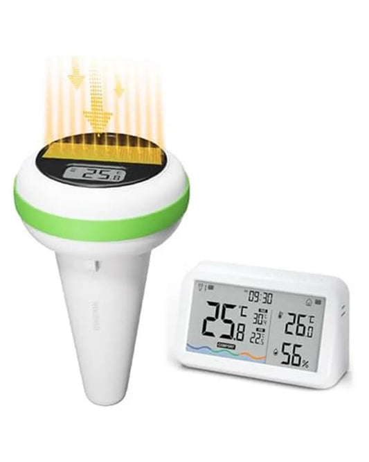 Inkbird Solarny Termometr Basenowy IP68 z Monitorem Wewnętrznym