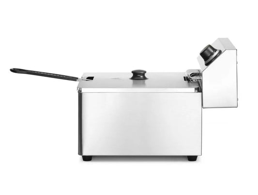 Frytownica HENDI Kitchen Line 8L, 3500W, Termostat do 190°C, Zestaw z Koszykiem i Pokrywką