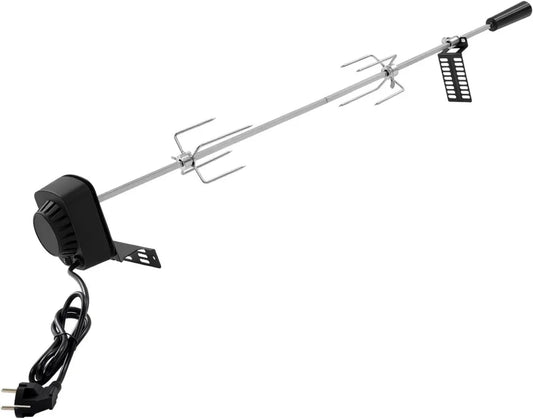 Profesjonalny rożen do grillowania ze stali nierdzewnej 104 cm, idealny do kebaba i grillowania prosiaka, kompatybilny z grillem gazowym Weber Spirit, z napędem obrotowym 220V-240V
