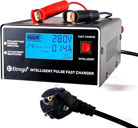 Inteligentna ładowarka akumulatorowa i ładowarka podtrzymująca, 250 W, 12 V, do testów elektroniki i napraw, 24 V, 10 A