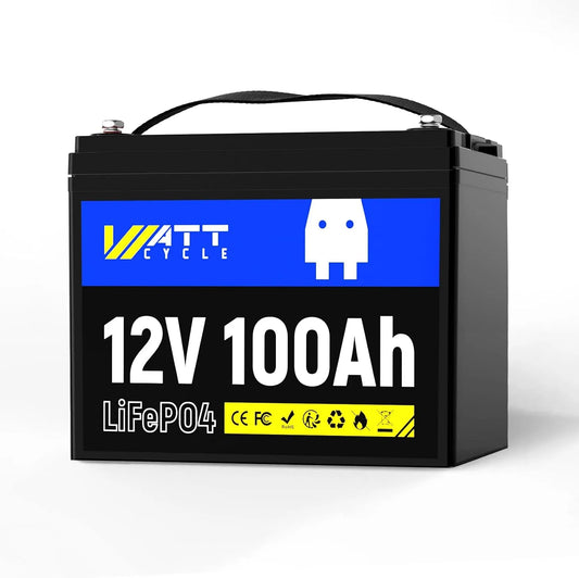 LiFePO4 Akumulator litowy LiFePO4 i akumulator solarny głębokiego rozładowania, 100Ah, 12V, na kemping i do kampera, zasilanie słoneczne, z BMS