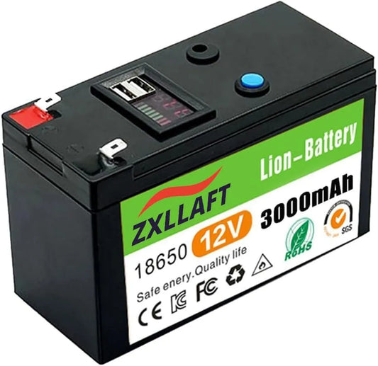 Akumulator litowy LiFePO4 i akumulator solarny głębokiego rozładowania, 3 Ah, z BMS, 6 Ah, 10 Ah, 12 Ah