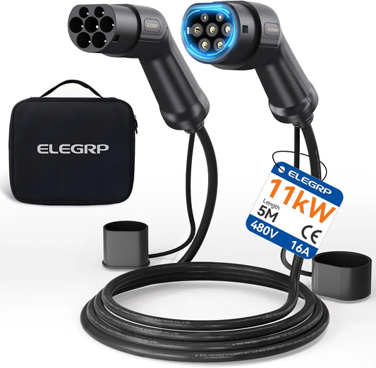 S/3/X/Y Kabel ładowania Typ 2 do samochodu elektrycznego i przewód EV Mode 3, 11 kW, 16 A, do pojazdu i zasilania mobilnego, 5 m