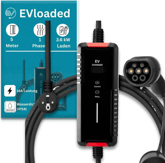 Kabel ładowania Typ 2 do samochodu elektrycznego i przewód EV Mode 3, 3,6 kW, 16 A, 5 m, 220 V, do pojazdu i zasilania mobilnego