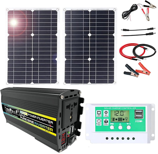 Zestaw paneli słonecznych 800 W Off-Grid z kontrolerem ładowania 50 A, 50W, wodoodporny i przenośny do kamperów i przyczep kempingowych