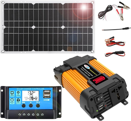 Przenośny zestaw solarny i zestaw do ładowania solarnego, 4000 W, 18 W, do oczka wodnego i fontanny, zasilanie słoneczne, 220V, 30 A