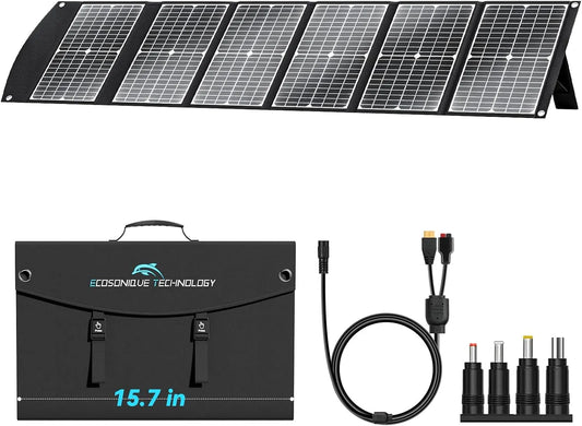 USB-C PD3.0 Panel słoneczny i moduł fotowoltaiczny, 100 W, składany, z USB-C, szybkie ładowanie, 20 V