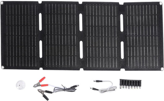 Składana ładowarka solarna i przenośny panel słoneczny, 80 W, zasilanie słoneczne, składany