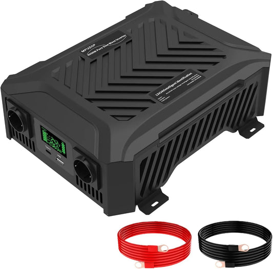 Przetwornica DC-AC i konwerter napięcia, 1200W, 23000W, 12v, 24v, czysta fala sinusoidalna, z USB-C