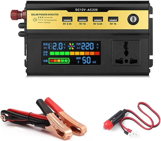 Przetwornica DC-AC i konwerter napięcia, 6000 W, 1000W, 12 V, do pojazdu i zasilania mobilnego