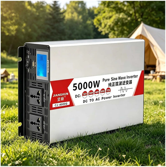 Przetwornica DC-AC i konwerter napięcia, 5000W, 12V, 24V, 48V, z wyświetlaczem cyfrowym