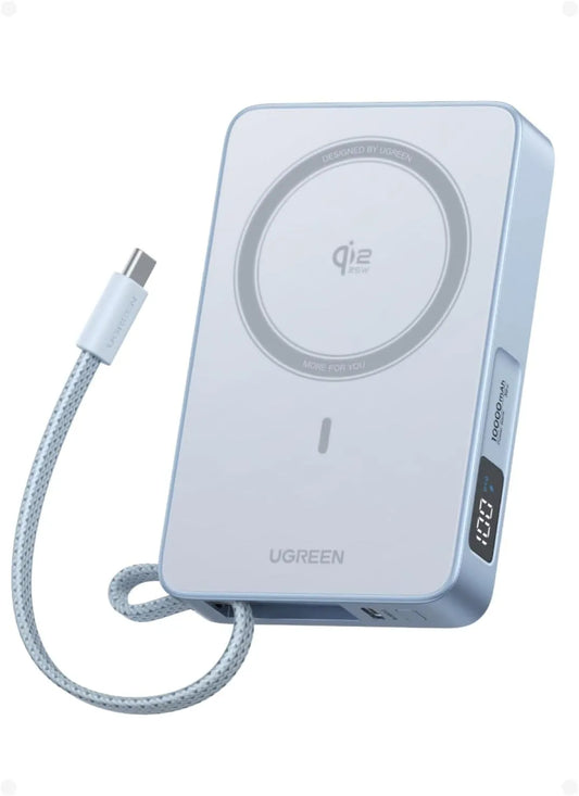 Qi2 Power bank z szybkim ładowaniem i przenośna ładowarka, 10000mAh, 25W, 30W, z USB-C