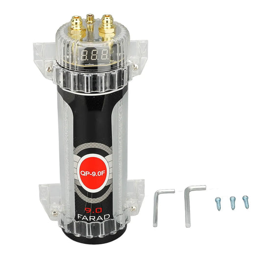kompatybilny z samochodowym systemem audio DC12V, wysokiej jakości stabilizator mocy audio, Cyfrowy kondensator mocy 9,0
