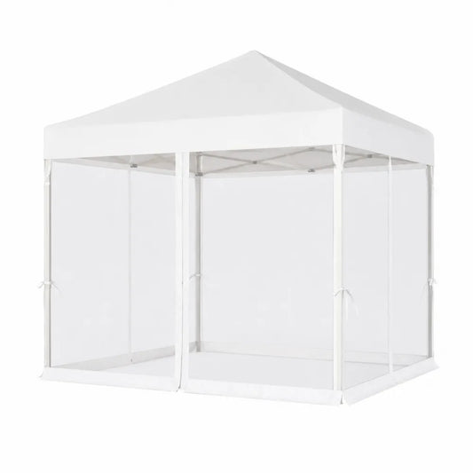 Pawilon ogrodowy stalowy biały 3x3 m