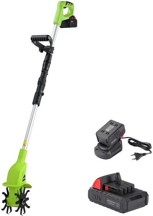Elektryczna motyka ogrodowa 20 V 4000 mAh z 2 ostrzami – 15 cm, 10 cm, do pielęgnacji ogrodu