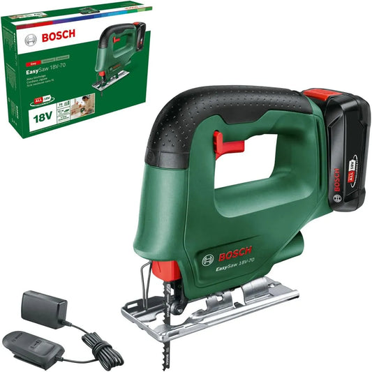 Bosch AL 18 EasySaw akumulatorowa wyrzynarka 18V-70 akumulator 2 – V-20, akumulatorowy, zasilanie akumulatorowe, 2,0 Ah, 18 V