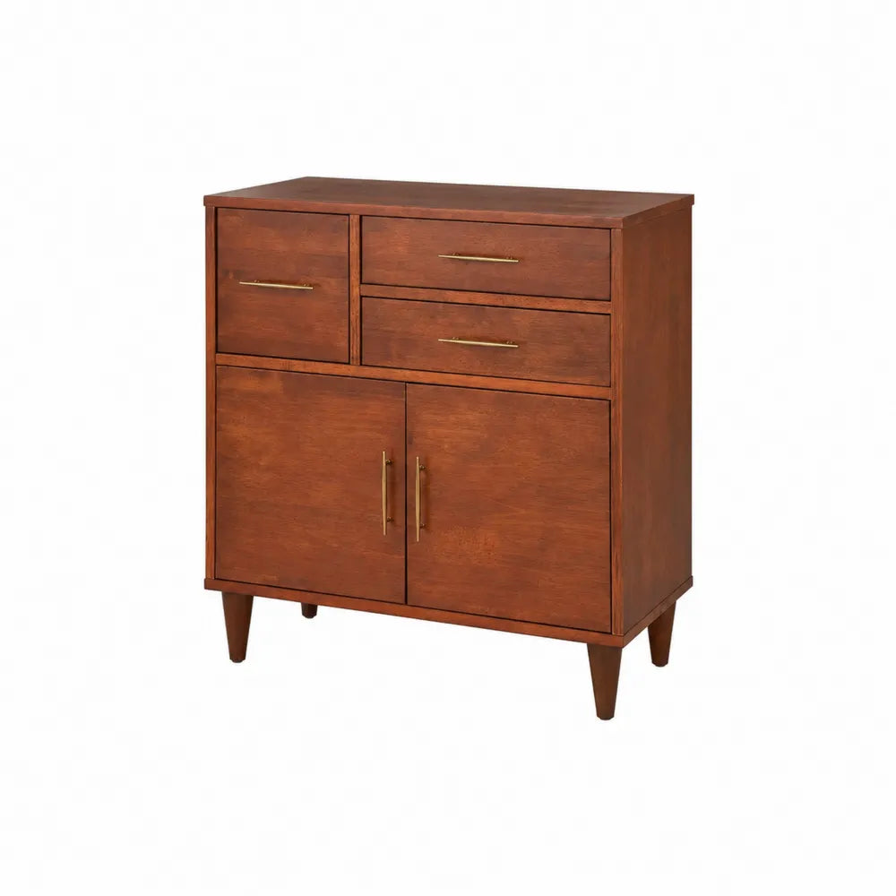 Komoda drewniana z szufladami i drzwiczkami 80x40x95 cm