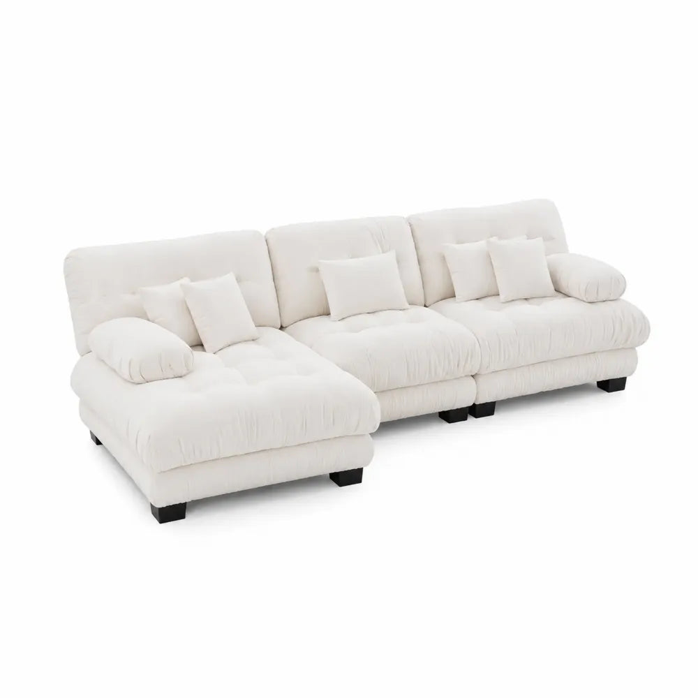 Sofa narożna z tkaniny, 300 cm